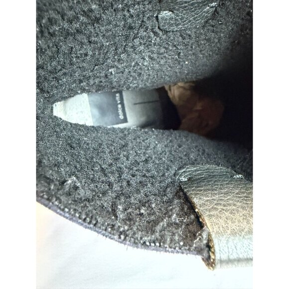 Dolce Vita Pavlos Wedge Heel Womens Size 9.5 Black Leather Suede Booties Casual - Picture 11 of 11